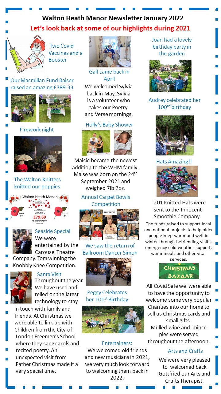 occasions we celebrated throughout 2021 (Newsletter)